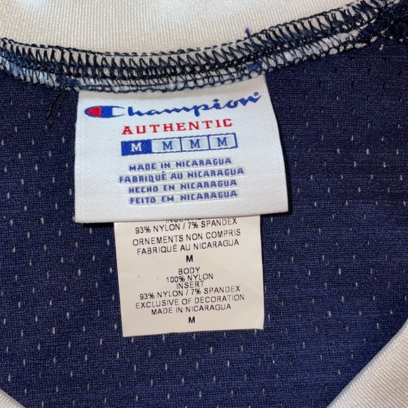 Champion Touchdown Football Game Jersey Navy/White - Picture 4 of 6